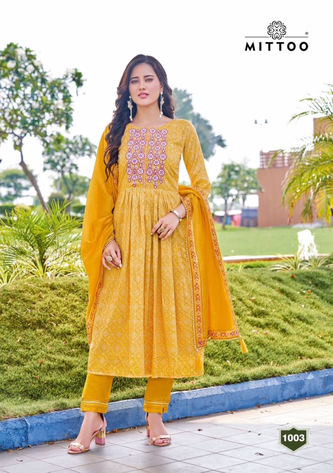 Mittoo Sindoor 1001-1004 Wholesale Readymade Printed Suits Catalog